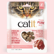Catit - Foies de Boeuf, Porc et Agneau - Gâteries Lyophilisées Sans Grains pour Chats