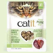 Catit - Foies de Canard et Poulet - Gâteries Lyophilisées Sans Grains pour Chats