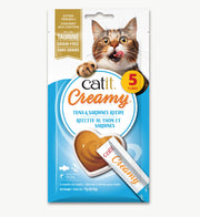 Catit Creamy - Thon et Sardines - Gâteries à Lécher Sans Grains pour Chats