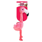 Kong - Shakers Honkers Flamant - Jouet en Peluche avec Couineur pour Rapporter et Tirer pour Chiens