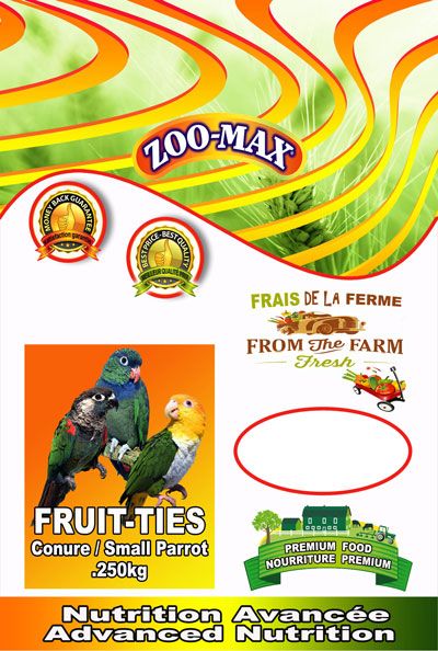 ZOO-MAX Nourriture Fruit-Ties Conure 250g