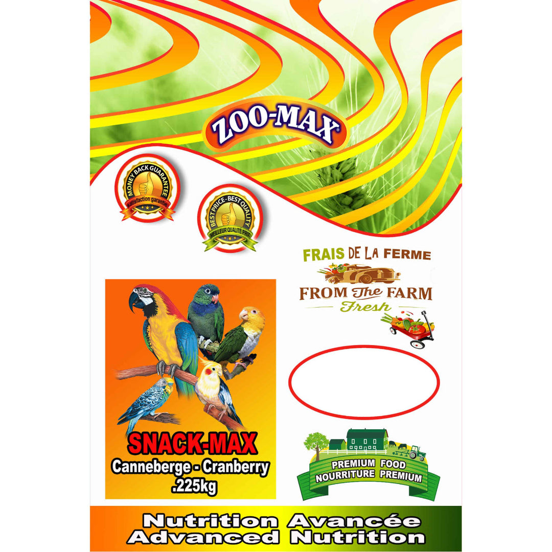 ZOO-MAX Snack-Max Gâteries Oiseaux Canneberge 225g