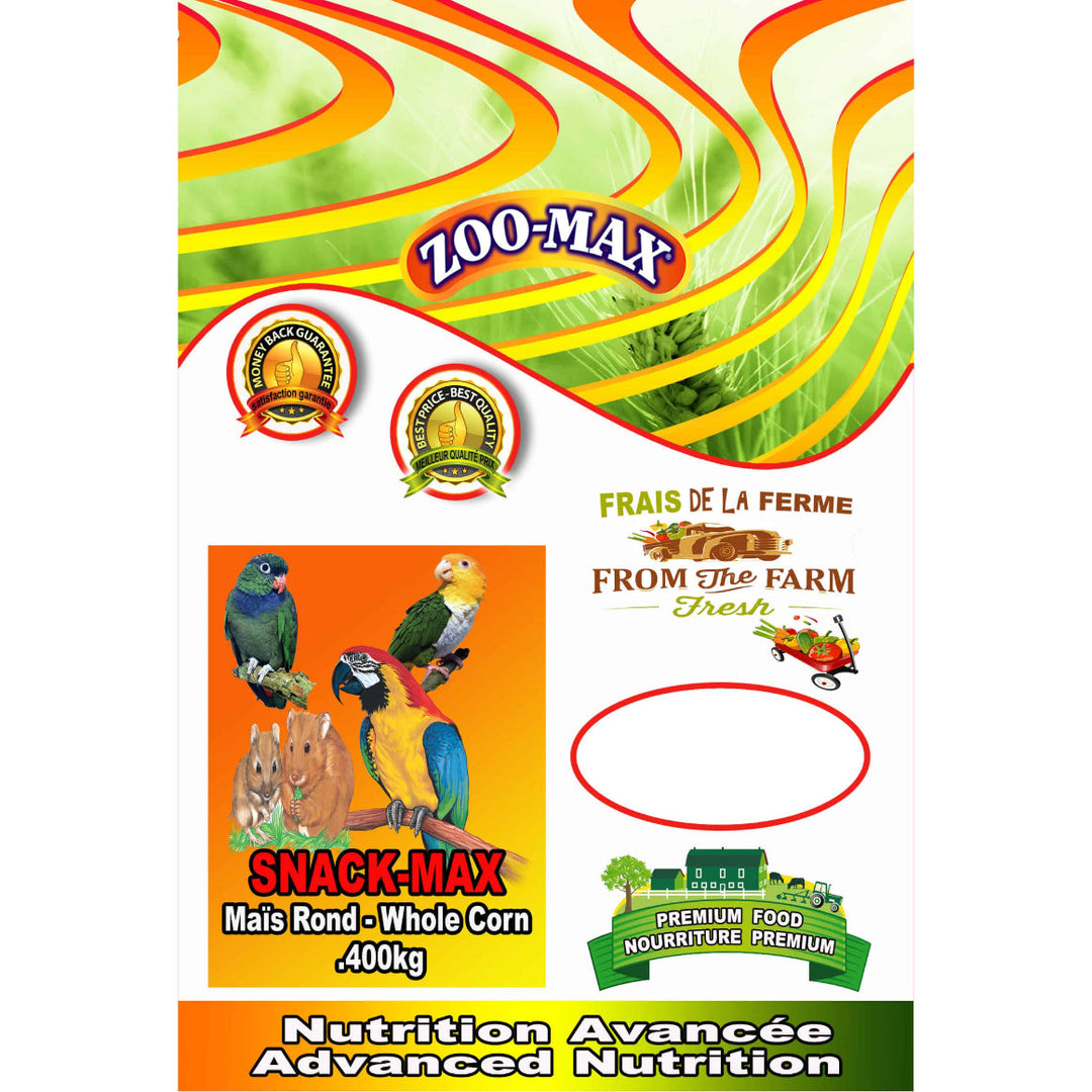 ZOO-MAX Snack-Max Gâteries Oiseaux Maïs Rond 400g