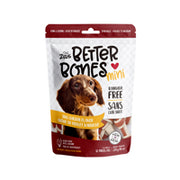 Zeus Better Bones - Mini Os Saveur de Poulet Barbecue - Gâteries Sans Cuir Brut pour Chiens