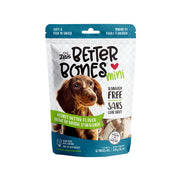Zeus Better Bones - Mini Os Saveur de Beurre d'Arachide - Gâteries Sans Cuir Brut pour Chiens