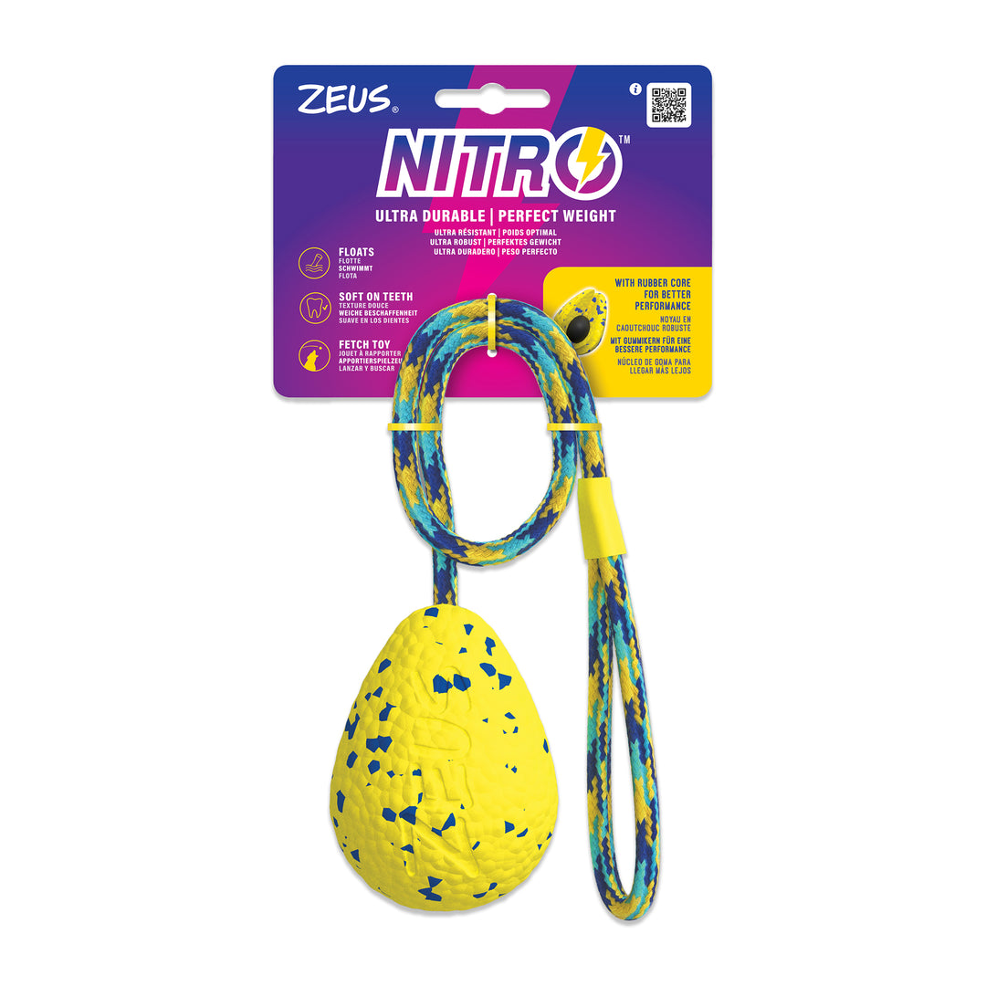 ZEUS NITRO Jouet Chien Fronde Lestée avec Corde 3.6"