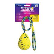 Nitro Zeus - Fronde Lestée avec Corde 9.2 cm - Jouet à Lancer Ultra Robuste et Durable pour Chiens