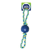 Fitness Zeus - Balle à Deux Anneaux avec Corde 40.6 cm - Jouet à Tirer pour Chiens