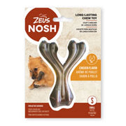 Nosh Zeus - Jouet à Mâchonner Robuste en Forme d’Os du Bonheur, Arôme de Poulet pour Chiens
