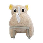 Safari Zeus - Rhinocéros Beige 15 cm - Jouet en Peluche avec Couineur pour Chiens