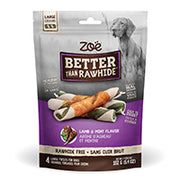 Zoë Better Than Rawhide - Bâtonnets Saveur de Agneau et Menthe - Gâteries Sans Cuir Brut pour Chiens