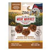 Zoë Meat Market - Morceaux d'Autruche - Gâteries Tendres pour Chiens