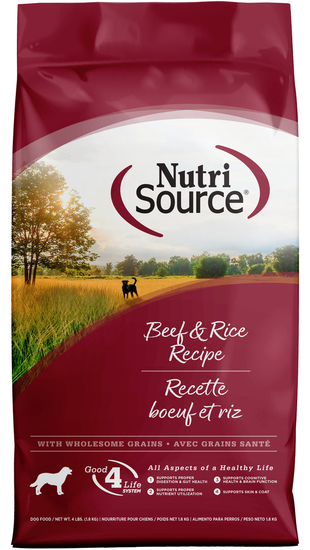 NutriSource - Chien Adulte Boeuf et Riz - Nourriture Sèche pour Chiens