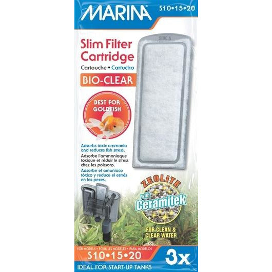 Marina Slim - Cartouches Bio-Clear - Média Filtrant pour Aquariums