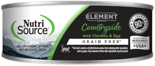 NutriSource Element Series - Chat "Countryside" Pâté de Poulet et Oeuf - Nourriture Humide Sans Grains pour Chats