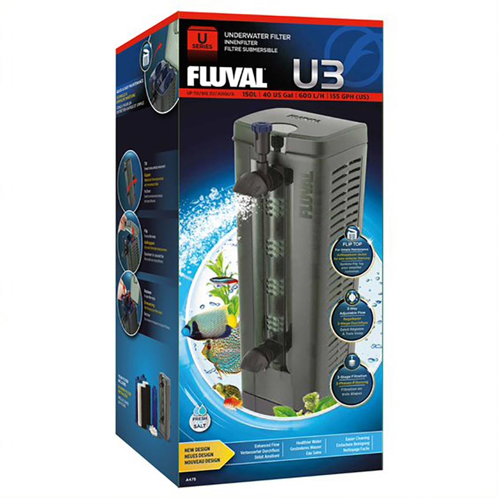 Fluval - Filtre Submersible Série U - Filtre pour Aquariums