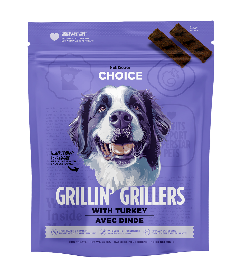 NutriSource Grillin' Grillers - Dinde - Gâteries Tendres pour Chiens