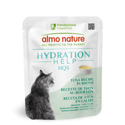 Almo Nature HQS Hydratation Help - Chat Thon au Bouillon - Nourriture Humide pour Chats en Pochette