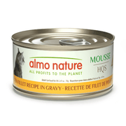 Almo Nature HQS Natural - Chat Mousse de Filet Poulet en Sauce - Nourriture Humide pour Chats