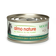 Almo Nature HQS Natural - Chat Mousse de Thon avec Patates Douces en Sauce - Nourriture Humide pour Chats