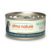 Almo Nature HQS Natural - Chat Pâté de Maquereau avec Poulet en Sauce - Nourriture Humide pour Chats