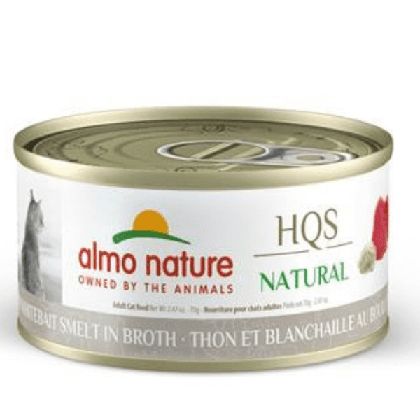 Almo Nature HQS Natural - Chat Thon avec Blanchaille au Bouillon - Nourriture Humide pour Chats