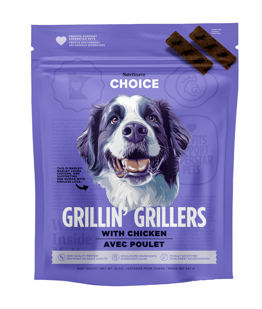 NutriSource Grillin' Grillers - Poulet - Gâteries Tendres pour Chiens
