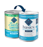 Voir l’image dans la galerie, Blue Basics - Chien Poisson Blanc et Pomme de Terre à Ingrédients Limités - Nourriture Humide Sans Grains pour Chiens
