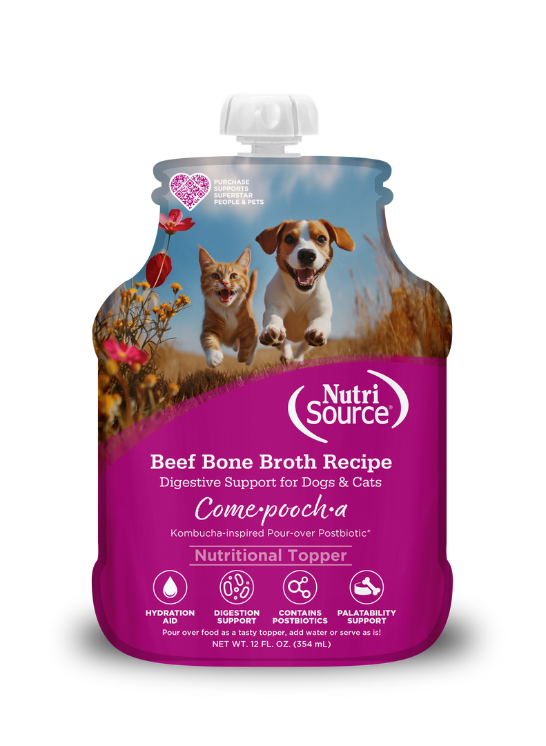 NutriSource Come-Pooch-A - Chien Boeuf en Bouillon - Garniture pour Chiens en Pochette