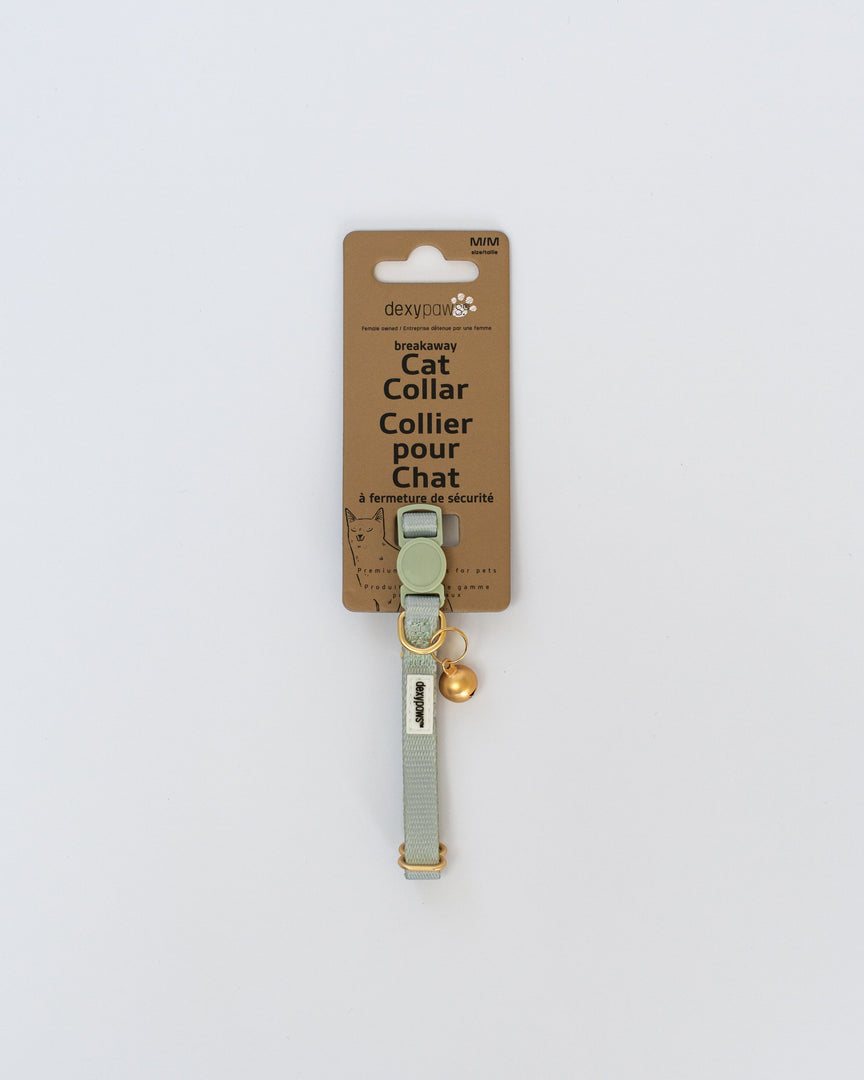 DEXYPAWS Chat Collier Polyester M Vert Sauge