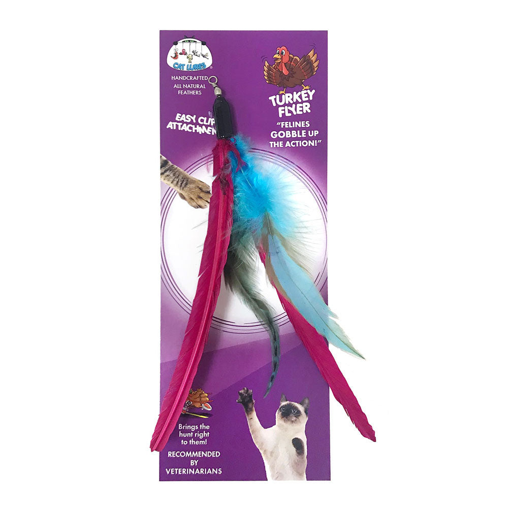 Cat Lures - Leurre "Turkey Flyer" pour Tige Agace-Chat - Jouet pour Chats