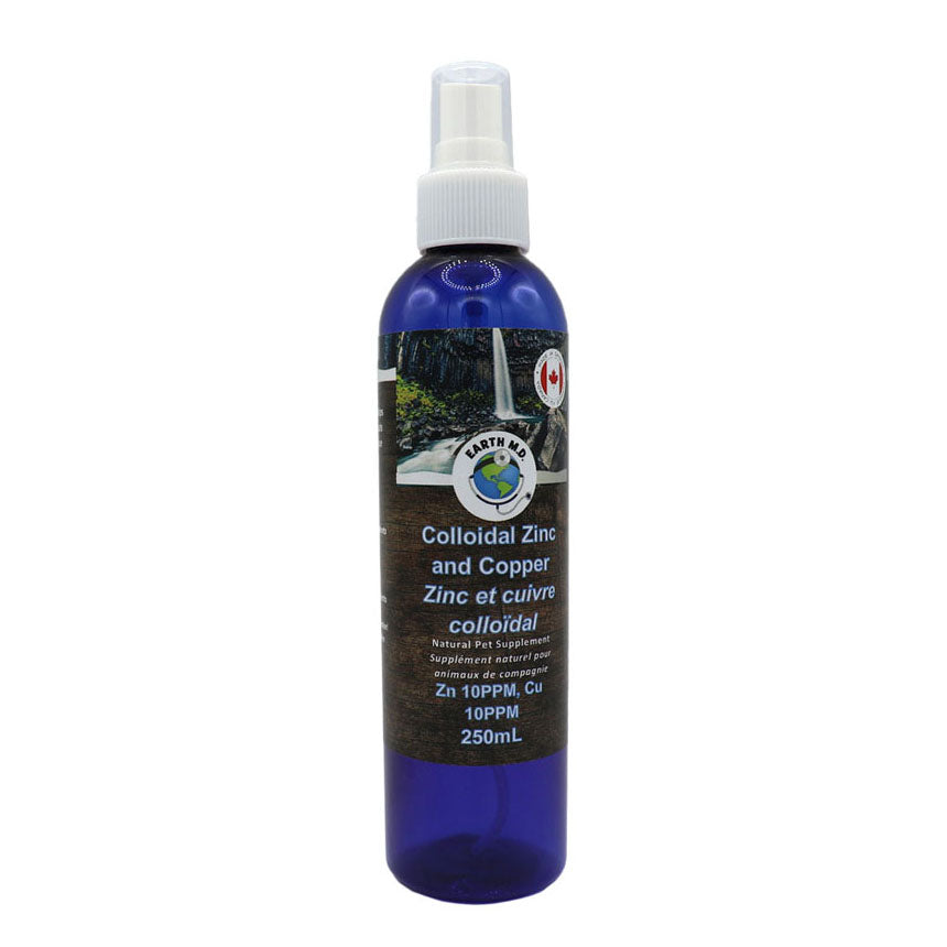 Earth MD - Cuivre et Zinc Colloïdal - Supplément Naturel pour Chiens et Chats