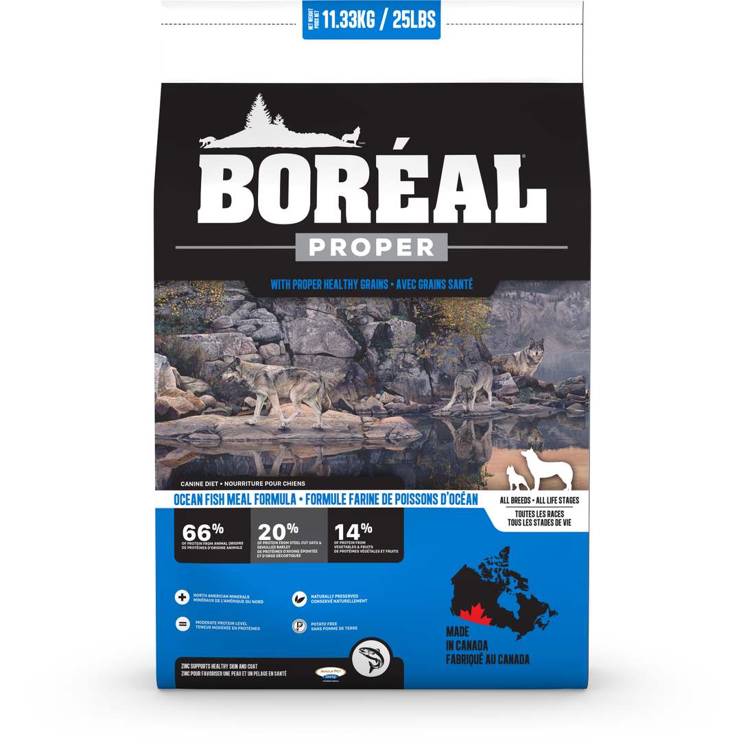 Boréal Proper - Poissons d'Océan - Nourriture Sèche avec Grains Santé pour Chiens
