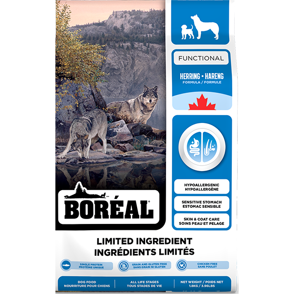 Boréal Functional - Hareng - Nourriture Sèche Sans Grains à Ingrédients Limités pour Chiens