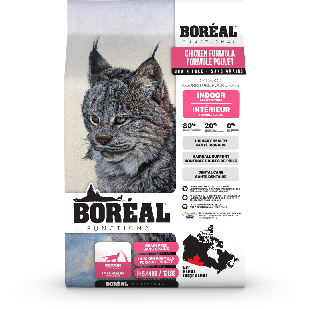 Boréal Functional - Poulet - Nourriture Sèche Sans Grains pour Chats d'Intérieur