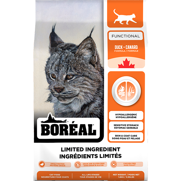 Boréal Functional - Canard - Nourriture Sèche Sans Grains à Ingrédients Limités pour Chats