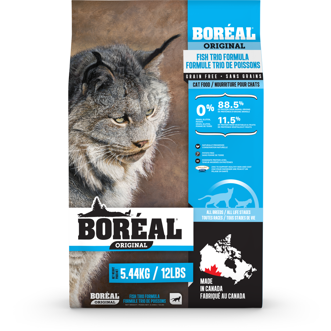 Boréal Original - Poissons Trio - Nourriture Sèche Sans Grains pour Chats