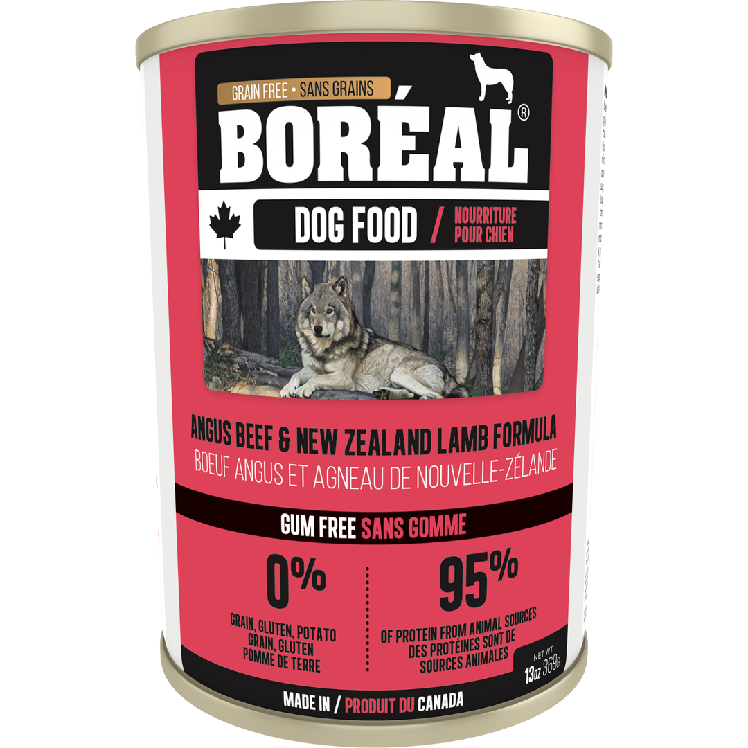 Boréal - Boeuf Angus et Agneau de la Nouvelle-Zélande - Nourriture Humide Sans Grains en Pâté pour Chiens