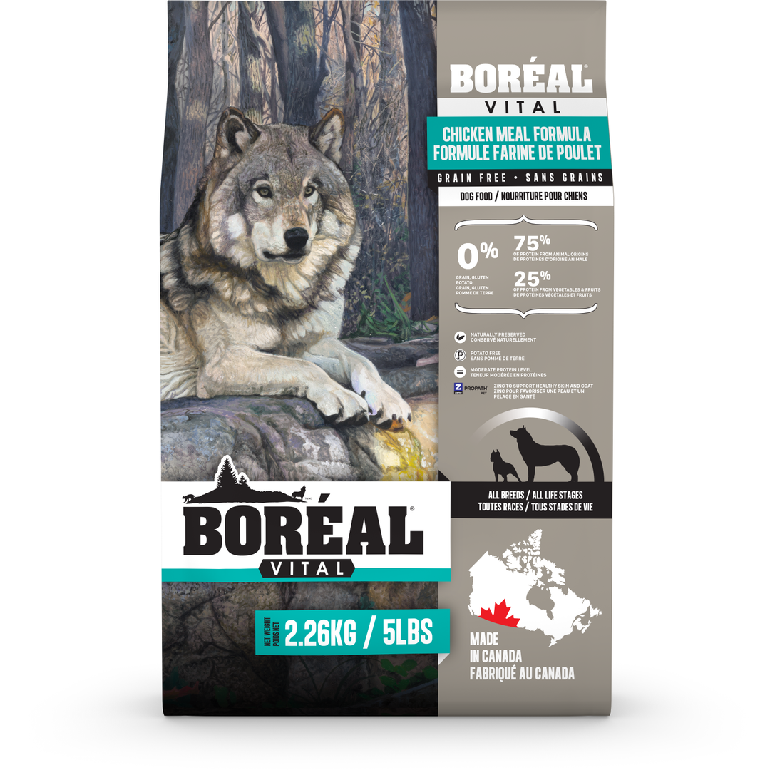 Boréal Vital - Poulet - Nourriture Sèche Sans Grains pour Chiens