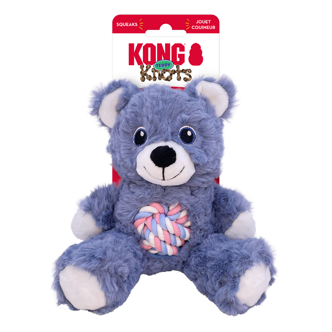 Kong - Knots Ourson - Jouet en Peluche avec Couineur pour Chiens