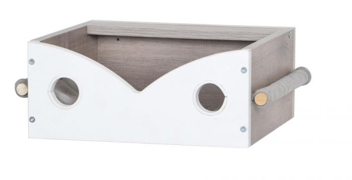 BüD'z - Perchoir Mural avec Cabine pour Chats, Gris (40 x 33 x 15 cm)
