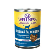 Wellness Complete Health - Ragoût Venaison et Saumon avec Carottes et Pommes de Terre dans une Sauce - Nourriture Humide Sans Grains pour Chiens