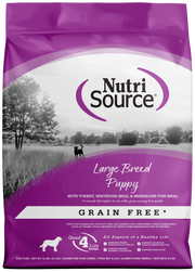 NutriSource - Chiot Grande Race Dinde et Poisson Blanc - Nourriture Sèche Sans Grains pour Chiens