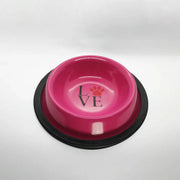 *BAXTER & STELLA Chat Bol Inox Antidérapant Motif Love 6oz