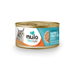Nulo Freestyle - Chat & Chaton Saumon et Dinde Hachés en Sauce - Nourriture Humide Sans Grains pour Chats