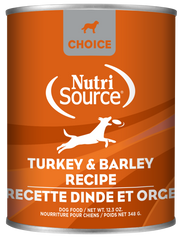 NutriSource Choice - Chien Pâté Dinde et Orge - Nourriture Humide pour Chiens
