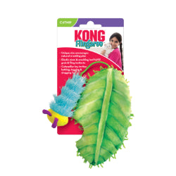 Kong - Baguette de Chasse Chenille Flingaroo - Jouet Interactif avec Herbe à Chat