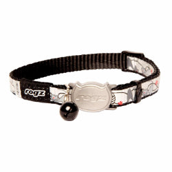 ROGZ Chat Collier ReflectoCat Chats Noir 6-9"