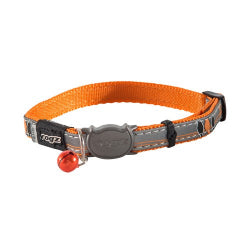 ROGZ Chat Collier NightCat Oiseaux Oranges 8-12"