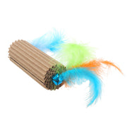 Ware Pet - Barre à Cloche Ondulée avec Grelot et Plumes - Jouet pour Chats